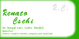 renato csehi business card