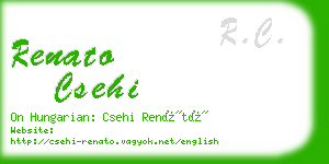 renato csehi business card
